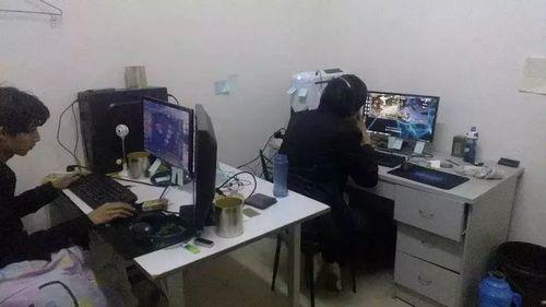 Miners inspecting their ASIC mining rigs.
