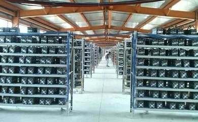 A modern mining farm filled with high-tech mining machines