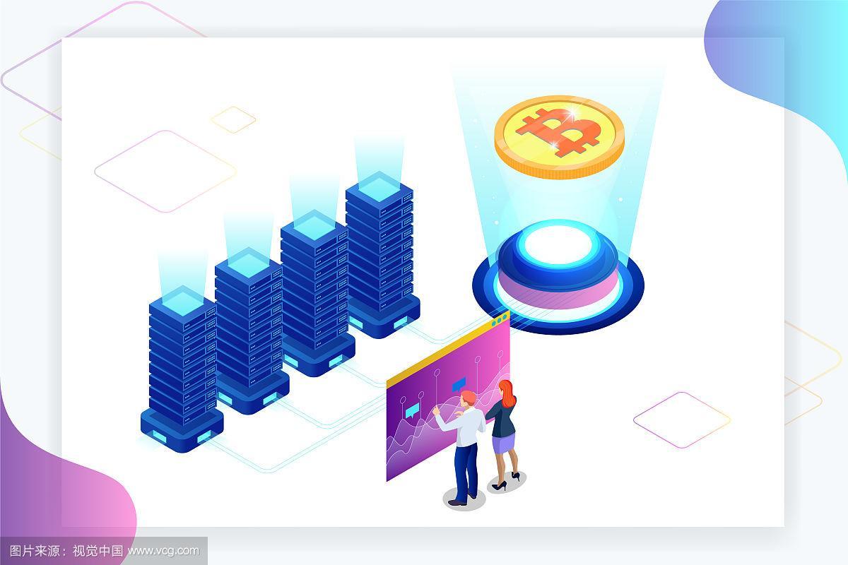 High-performance cryptocurrency mining rigs operating in a professional facility