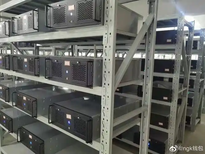 An advanced mining rig setup in a US facility, highlighting the hardware's role in cryptocurrency extraction