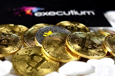 A powerful Bitcoin mining rig in action, showcasing the intricate hardware that drives BTC blockchain security